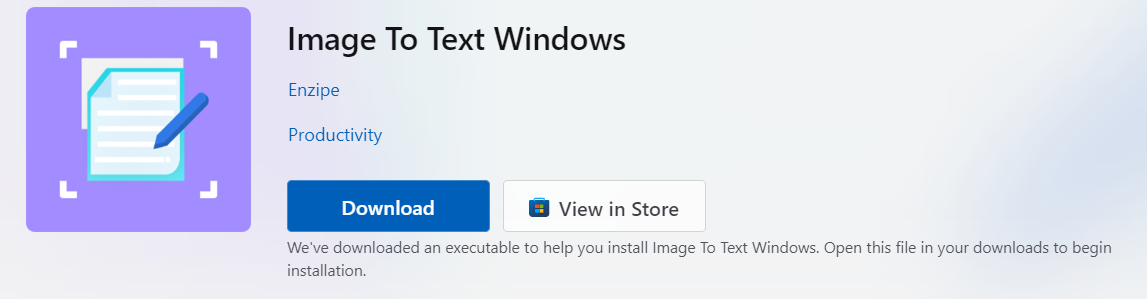 window app image to text